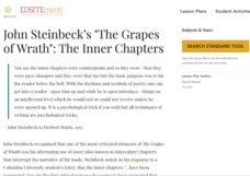John Steinbeck’s "The Grapes of Wrath": The Inner Chapters Lesson Plan John Steinbeck’s "The Grapes of Wrath": The Inner Chapters Lesson Plan