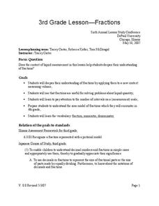 Fractions Lesson Plan Fractions Lesson Plan