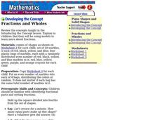 Fractions and Wholes Lesson Plan Fractions and Wholes Lesson Plan