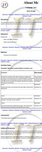 About Me Lesson Plan About Me Lesson Plan