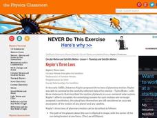 Kelper's Three Laws Interactive Kelper's Three Laws Interactive