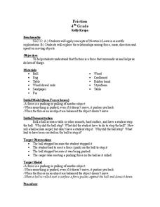 Friction Lesson Plan Friction Lesson Plan