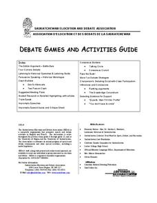 Debate Games and Activities Guide Unit Plan Debate Games and Activities Guide Unit Plan