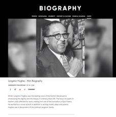 Langston Hughes- Mini Biography Instructional Video Langston Hughes- Mini Biography Instructional Video