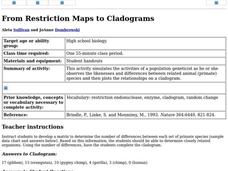 From Restriction Maps to Cladograms Lesson Plan From Restriction Maps to Cladograms Lesson Plan