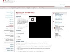 Absolute Value Lesson Plan Absolute Value Lesson Plan