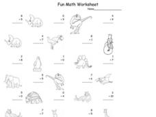 Fun Math Worksheet: 1-Digit Addition 11 Worksheet Fun Math Worksheet: 1-Digit Addition 11 Worksheet
