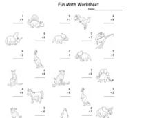 Fun Math Worksheet: 1-Digit Addition 9 Worksheet Fun Math Worksheet: 1-Digit Addition 9 Worksheet