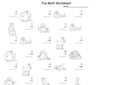 Fun Math Worksheet: 1-Digit Addition 13 Worksheet Fun Math Worksheet: 1-Digit Addition 13 Worksheet