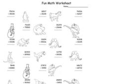 Fun Math Worksheet: Multiple Digit Addition 2 Worksheet Fun Math Worksheet: Multiple Digit Addition 2 Worksheet