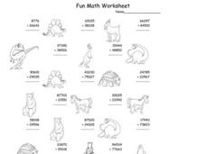 Fun Math Worksheet: Multiple Digit Addition 6 Worksheet Fun Math Worksheet: Multiple Digit Addition 6 Worksheet