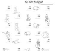 Fun Math Worksheet: Multiple Digit Subtraction Worksheet Fun Math Worksheet: Multiple Digit Subtraction Worksheet