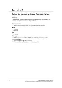 Colour by Numbers–Image Representation Lesson Plan Colour by Numbers–Image Representation Lesson Plan
