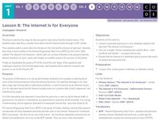 The Internet Is for Everyone Lesson Plan The Internet Is for Everyone Lesson Plan