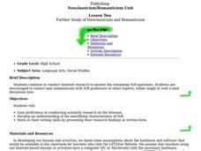 Further Study Of Neoclassicism And Romanticism Lesson Plan Further Study Of Neoclassicism And Romanticism Lesson Plan