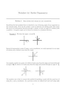 Further Trigonometry Worksheet Further Trigonometry Worksheet