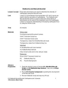 Wattsville and Mercalli Booklet Lesson Plan Wattsville and Mercalli Booklet Lesson Plan