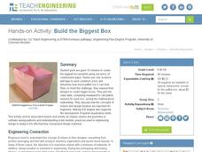 Build the Biggest Box Activity Build the Biggest Box Activity
