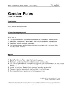 Gender Roles Lesson Plan Gender Roles Lesson Plan
