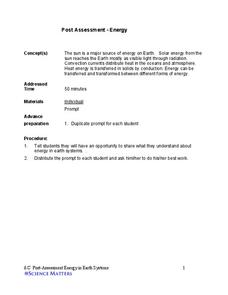 Post-Assessment Energy Assessment Post-Assessment Energy Assessment