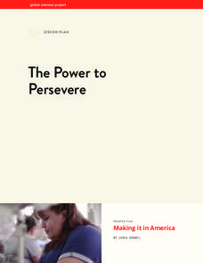 The Power to Persevere Lesson Plan The Power to Persevere Lesson Plan