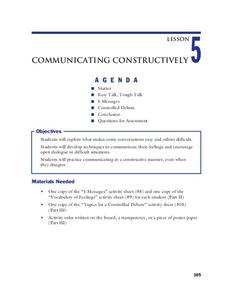Communicating Constructively Lesson Plan Communicating Constructively Lesson Plan