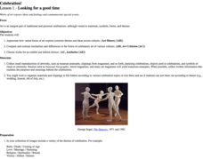 Celebration! Lesson Plan Celebration! Lesson Plan
