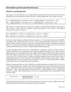 Mole Ratios and Reaction Stoichiometry Lesson Plan Mole Ratios and Reaction Stoichiometry Lesson Plan