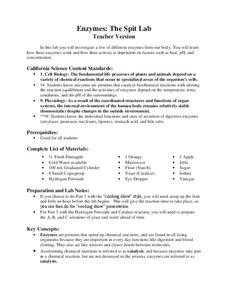 Enzymes: The Spit Lab Lesson Plan Enzymes: The Spit Lab Lesson Plan