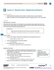 Absolute Value—Magnitude and Distance Lesson Plan Absolute Value—Magnitude and Distance Lesson Plan