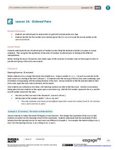 Ordered Pairs Lesson Plan Ordered Pairs Lesson Plan