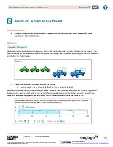 A Fraction as a Percent Lesson Plan A Fraction as a Percent Lesson Plan