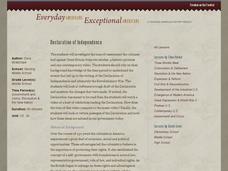 Declaration of Independence Lesson Plan Declaration of Independence Lesson Plan