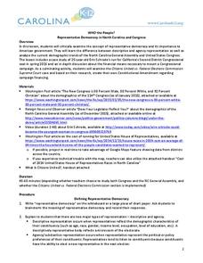 Who the People? Representative Democracy in North Carolina and Congress Lesson Plan Who the People? Representative Democracy in North Carolina and Congress Lesson Plan