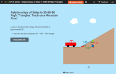 Relationships of Sides in 30-60-90 Right Triangles: Truck on a Mountain Road Interactive Relationships of Sides in 30-60-90 Right Triangles: Truck on a Mountain Road Interactive