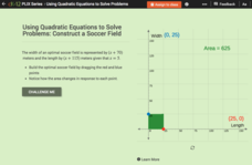Using Quadratic Equations to Solve Problems: Construct a Soccer Field Interactive Using Quadratic Equations to Solve Problems: Construct a Soccer Field Interactive
