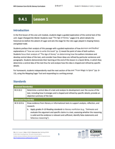 EngageNY Grade 9 ELA: Module 4, Unit 1 EngageNY Grade 9 ELA: Module 4, Unit 1