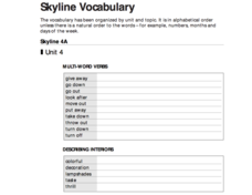 Multi-Word Verbs and Describing Interiors Worksheet Multi-Word Verbs and Describing Interiors Worksheet