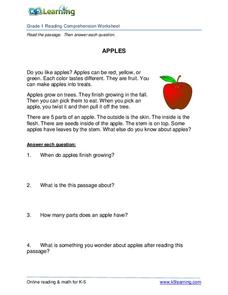Apples Worksheet Apples Worksheet