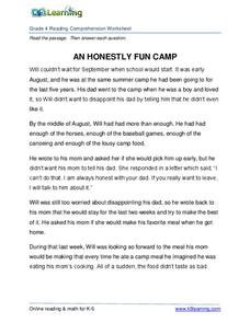 An Honestly Fun Camp Worksheet An Honestly Fun Camp Worksheet