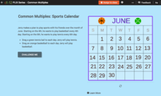 Common Multiples: Sports Calendar Interactive Common Multiples: Sports Calendar Interactive