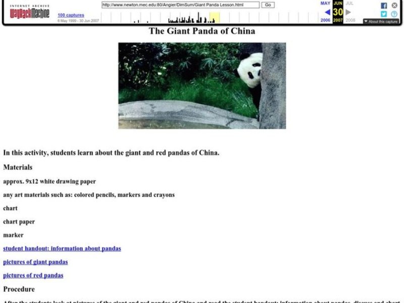 China: Dim Sum: The Giant Panda of China Lesson Lesson Plan China: Dim Sum: The Giant Panda of China Lesson Lesson Plan