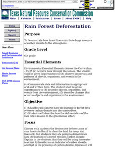 Rain Forest Deforestation Lesson Plan Rain Forest Deforestation Lesson Plan