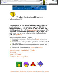 Trading Agricultural Products Internationally Lesson Plan Trading Agricultural Products Internationally Lesson Plan