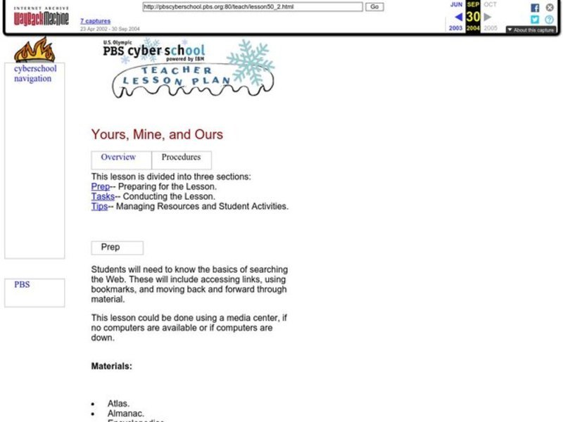 Yours, Mine, and Ours Lesson Plan Yours, Mine, and Ours Lesson Plan