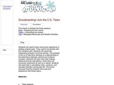 Snowboarding! Join the U.S. Team: Olympics, Math, Weather Lesson Plan Snowboarding! Join the U.S. Team: Olympics, Math, Weather Lesson Plan