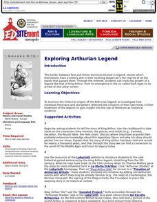 Exploring Arthurian Legend Lesson Plan Exploring Arthurian Legend Lesson Plan