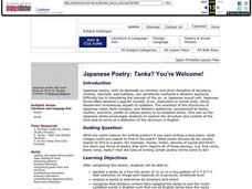 Japanese Poetry: Tanka? You're Welcome! Lesson Plan Japanese Poetry: Tanka? You're Welcome! Lesson Plan