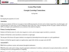 Investigating the properties of a circle Lesson Plan Investigating the properties of a circle Lesson Plan