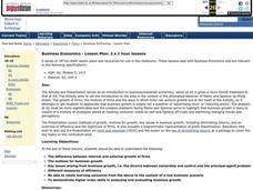 Business Economics Lesson Plan Business Economics Lesson Plan